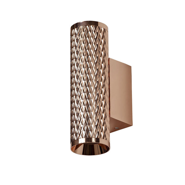 Stratton Rose Gold Twin Wall Light