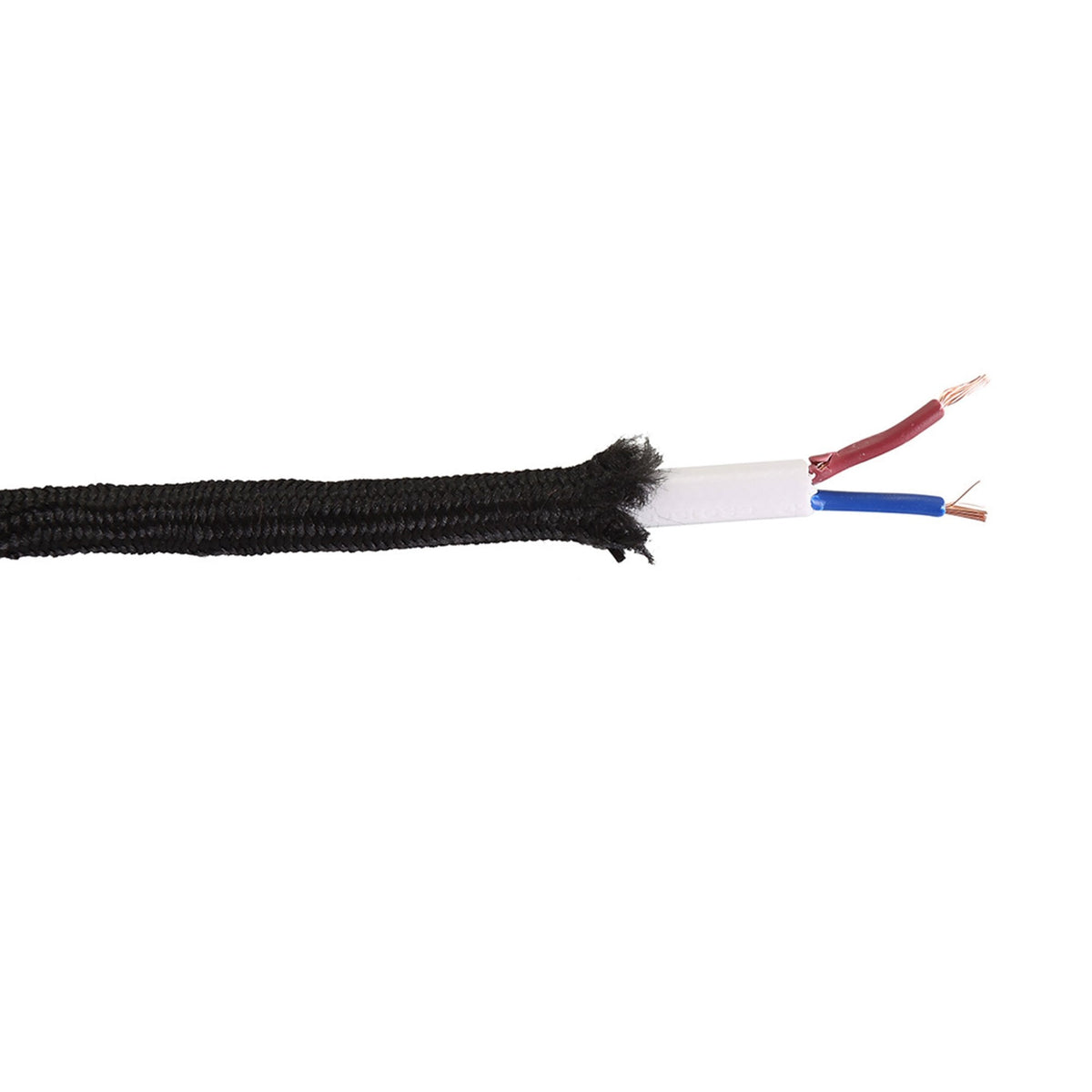 Abode Black Braided Cable 2 Core 0.75mm