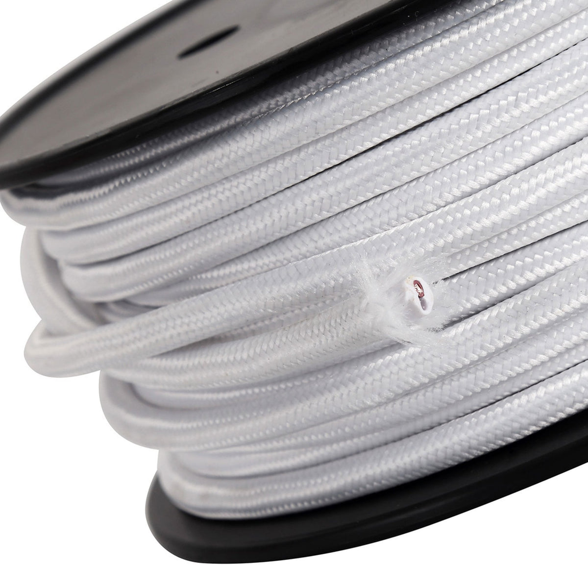 Abode White Braided Cable 2 Core 0.75mm