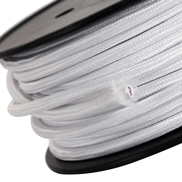 Abode White Braided Cable 2 Core 0.75mm