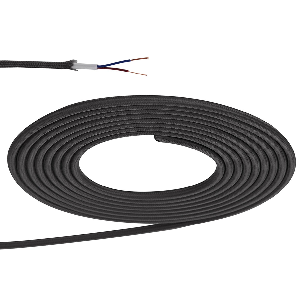 Abode Grey Braided Cable 2 Core 0.75mm