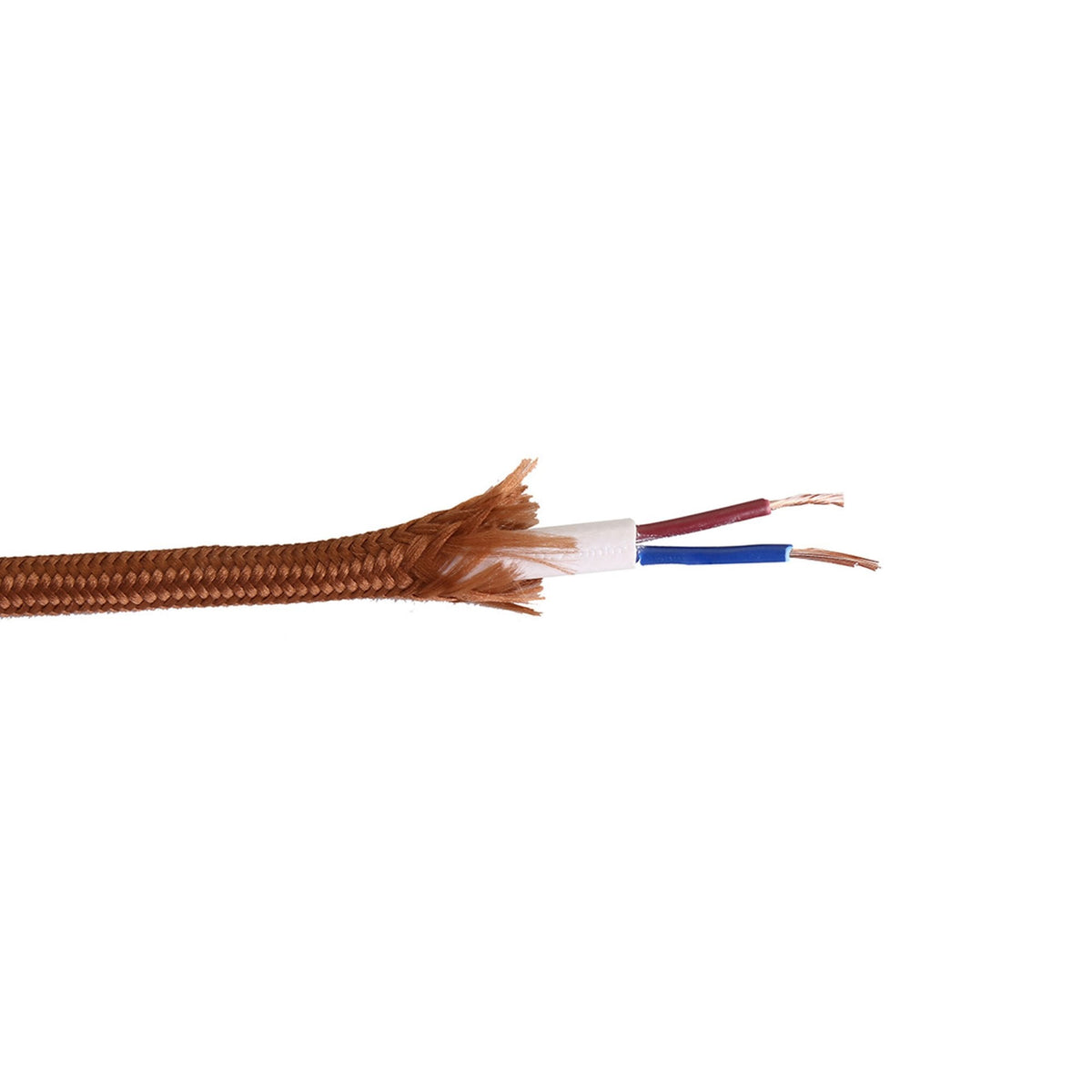 Abode Dark Brown Braided Cable 2 Core 0.75mm