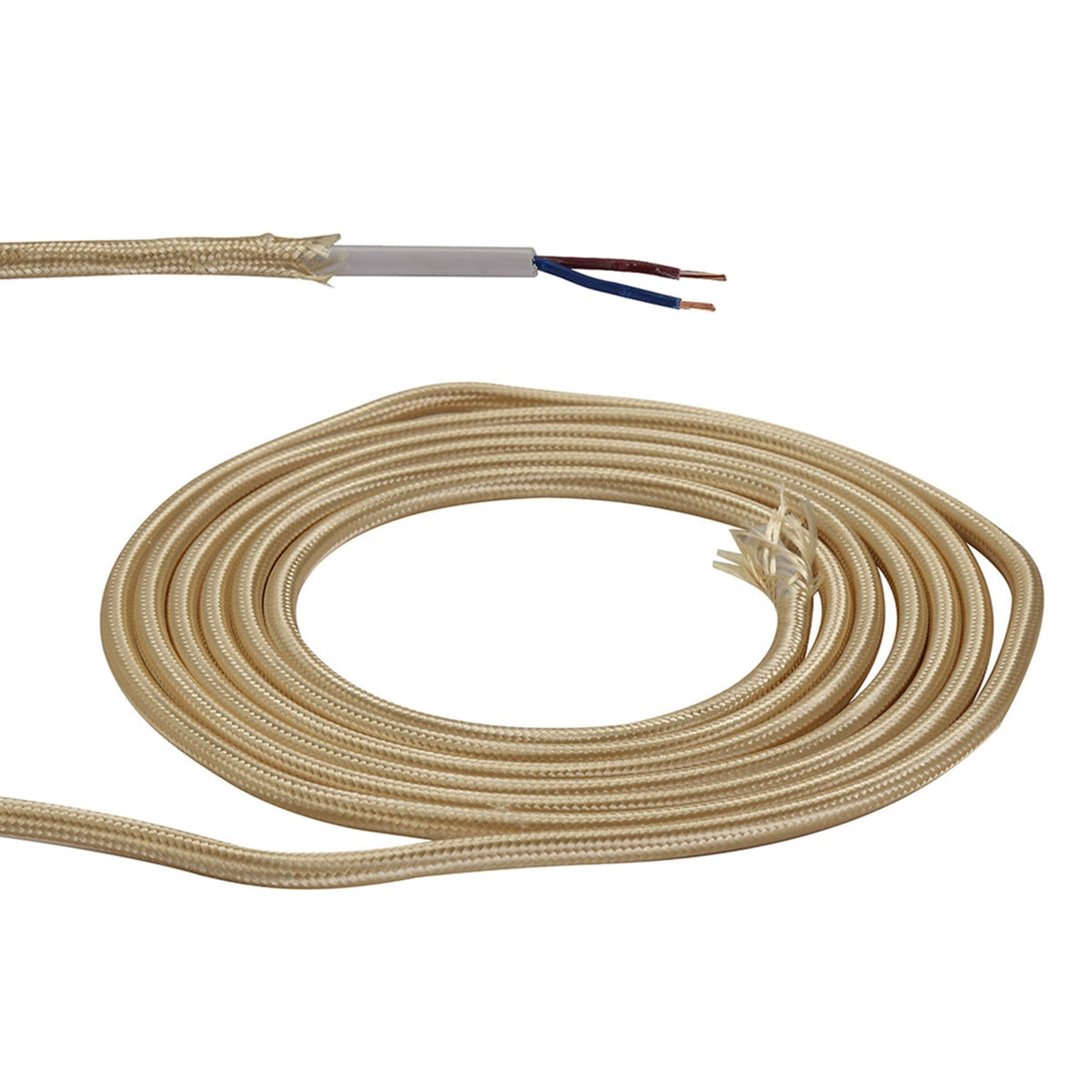Abode Gold Braided Cable 2 Core 0.75mm