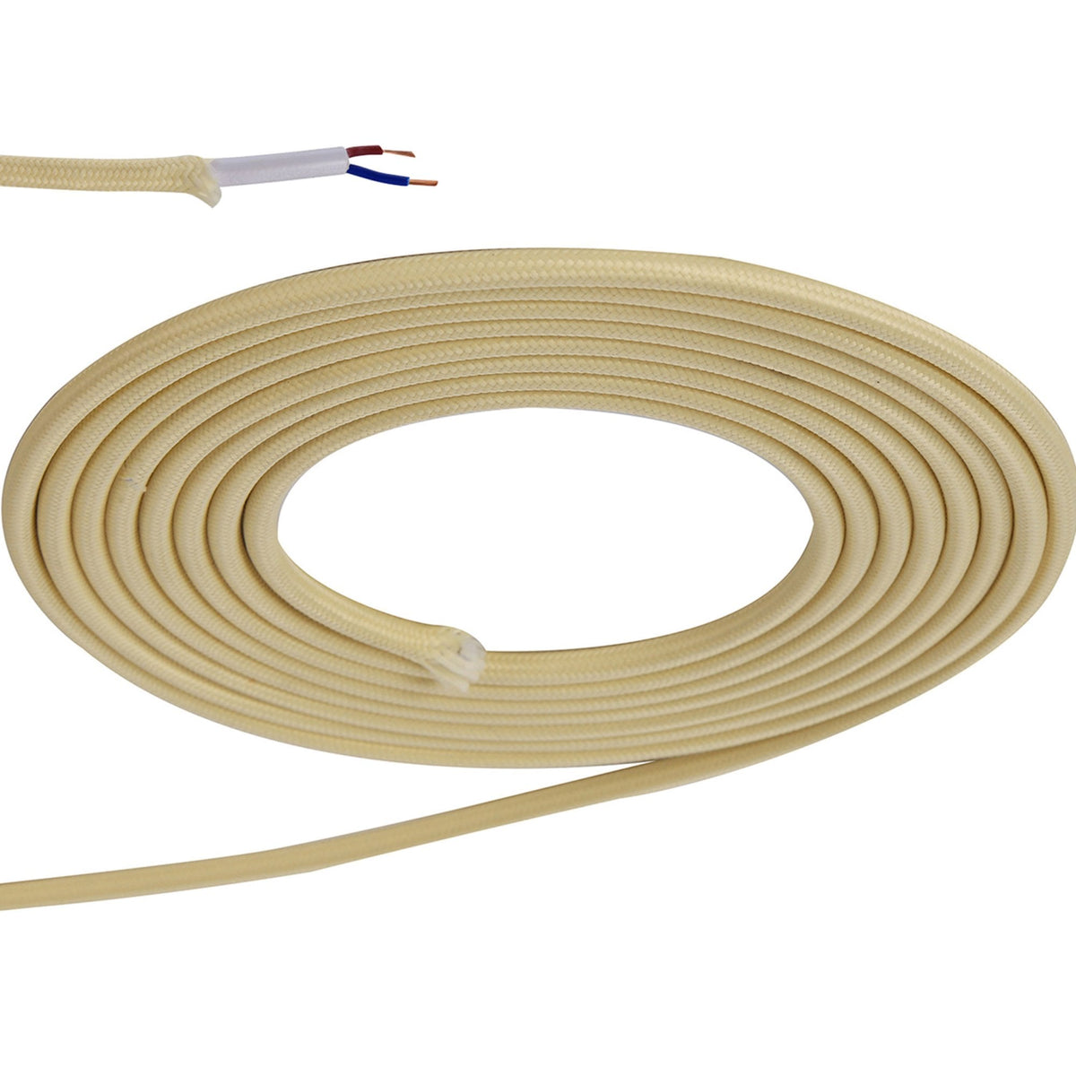 Abode Beige Braided Cable 2 Core 0.75mm