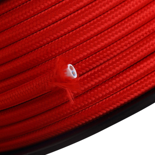Abode Red Braided Cable 2 Core 0.75mm