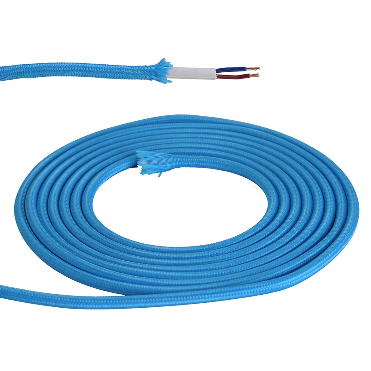 Abode Blue Braided Cable 2 Core 0.75mm