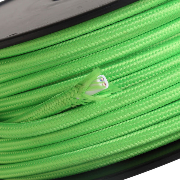 Abode Lime Green Braided Cable 2 Core 0.75mm