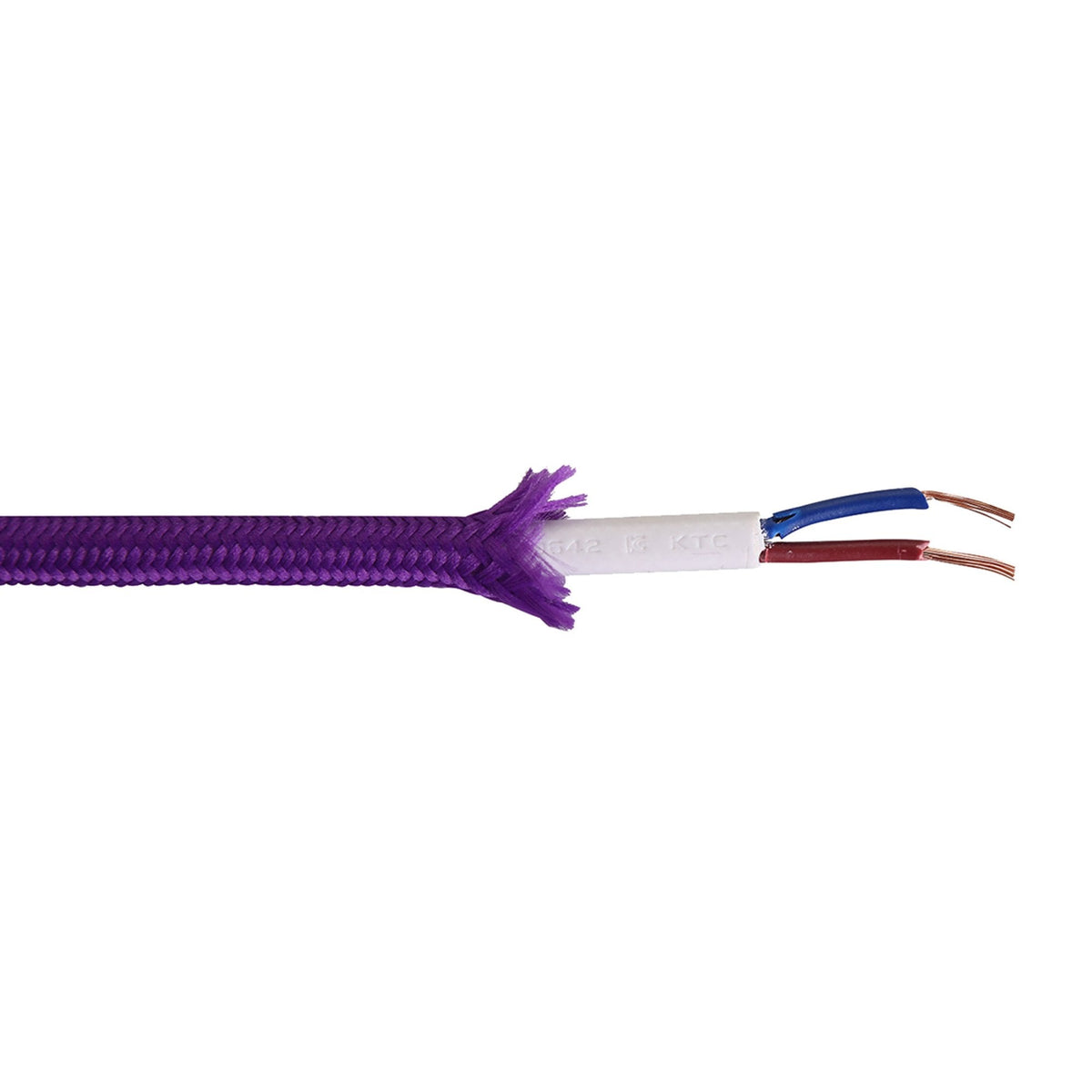 Abode Purple Braided Cable 2 Core 0.75mm