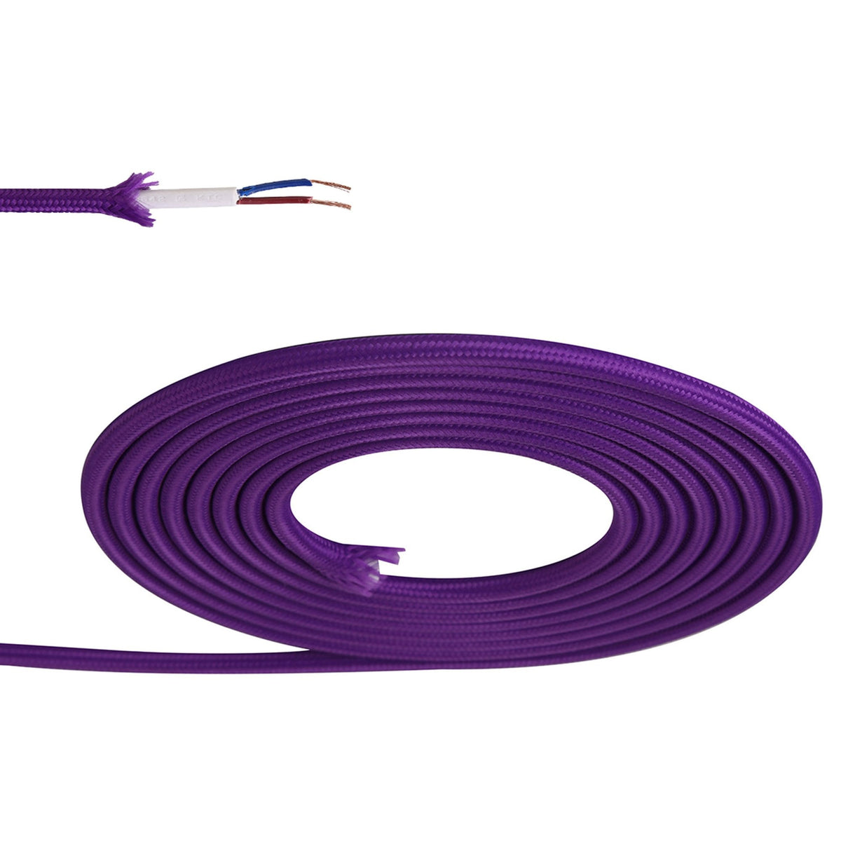 Abode Purple Braided Cable 2 Core 0.75mm