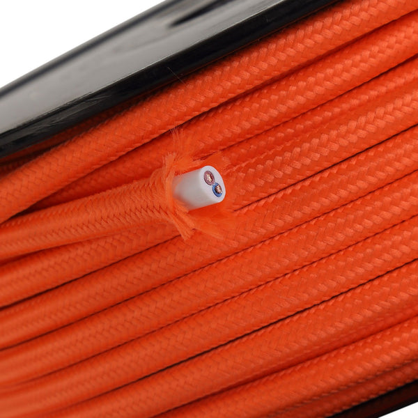 Abode Orange Braided Cable 2 Core 0.75mm