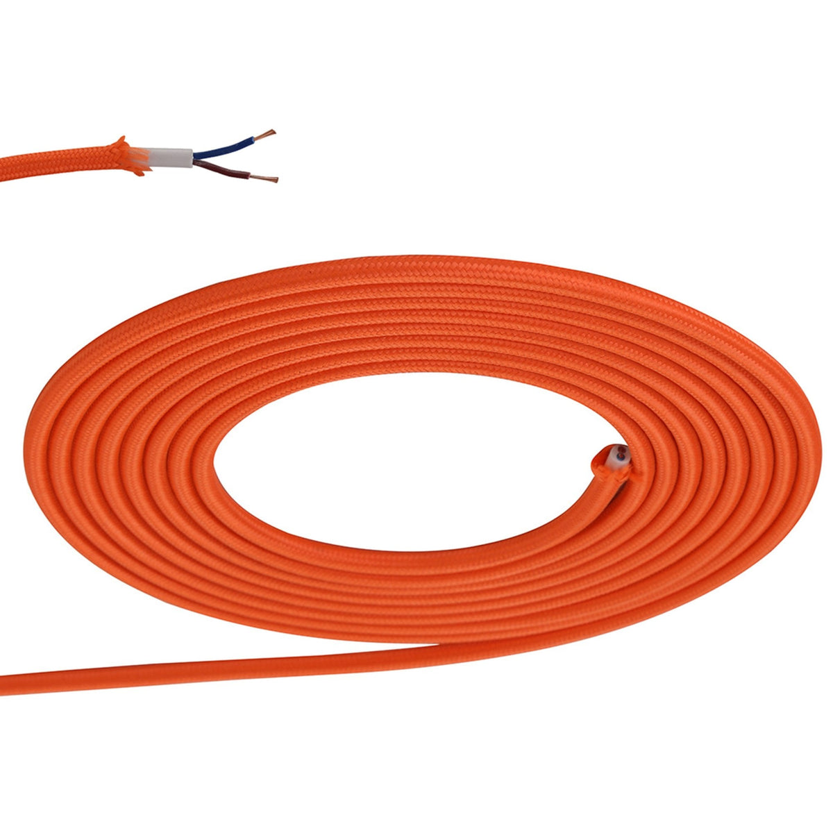 Abode Orange Braided Cable 2 Core 0.75mm