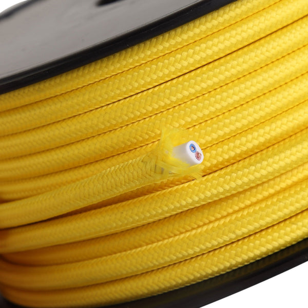 Abode Yellow Braided Cable 2 Core 0.75mm