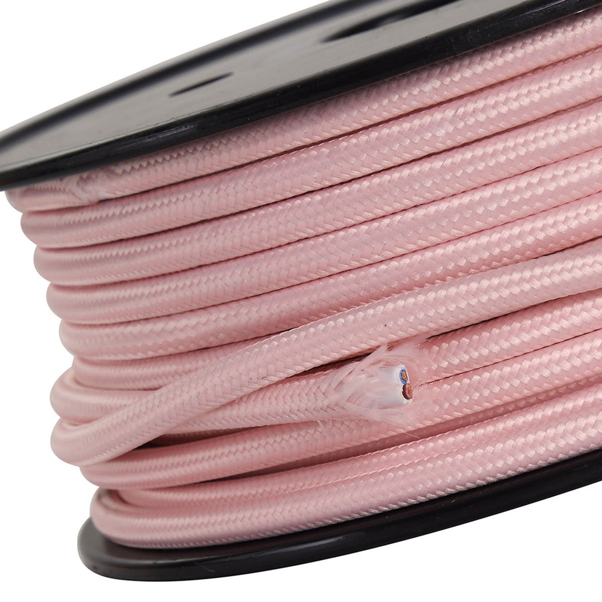 Abode Pink Braided Cable 2 Core 0.75mm