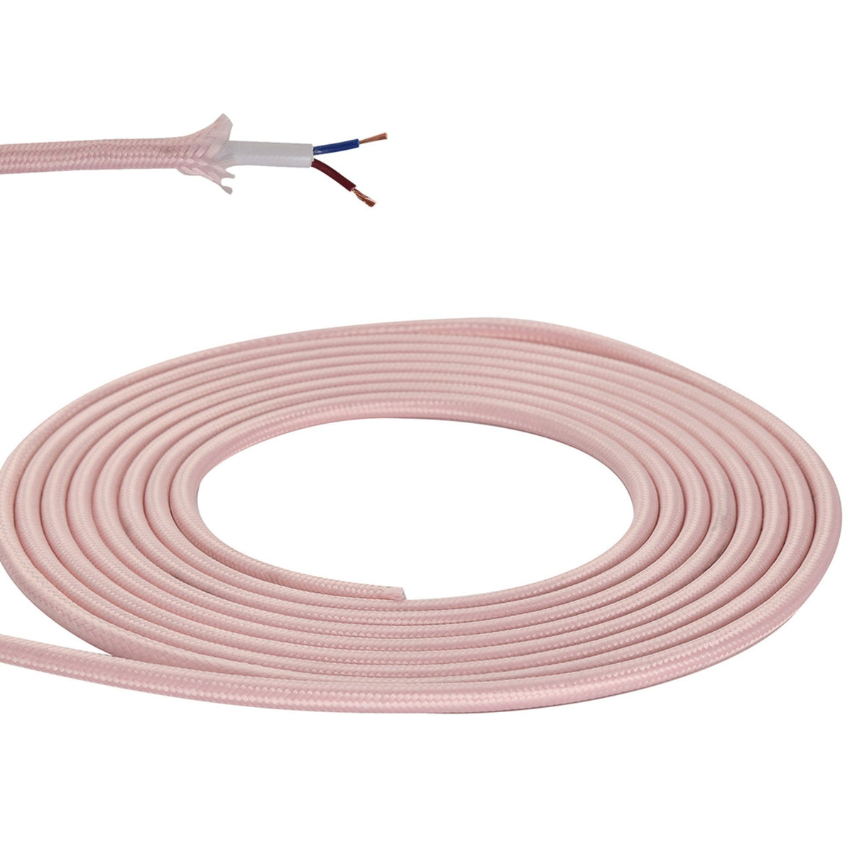 Abode Pink Braided Cable 2 Core 0.75mm