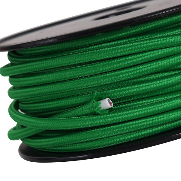 Abode Bottle Green Braided Cable 2 Core 0.75mm