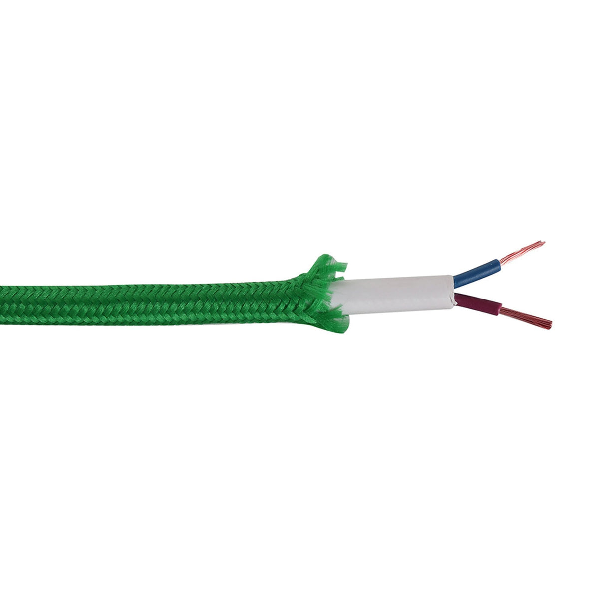Abode Bottle Green Braided Cable 2 Core 0.75mm