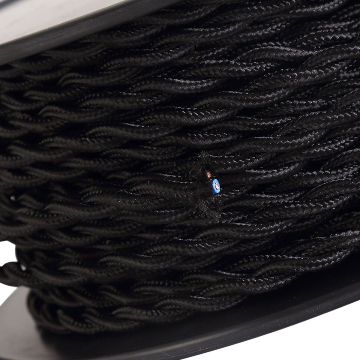 Abode Twisted Black Braided Cable 2 Core 0.75mm