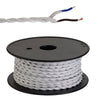 Abode Twisted White Braided Cable 2 Core 0.75mm