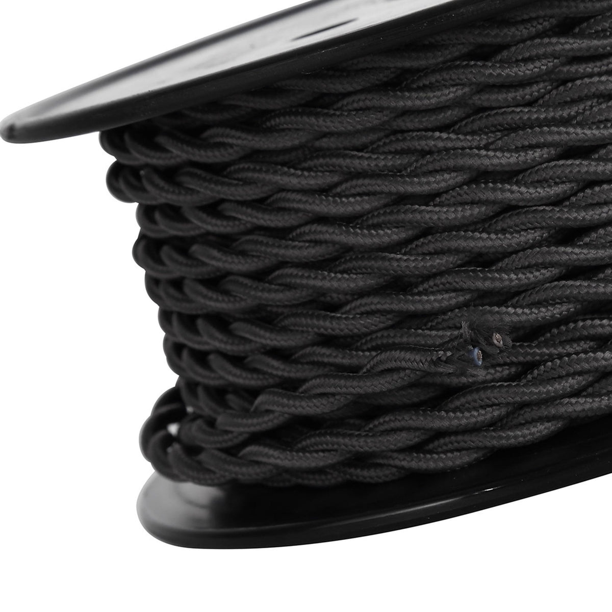 Abode Twisted Grey Braided Cable 2 Core 0.75mm