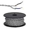 Abode Twisted Silver Braided Cable 2 Core 0.75mm
