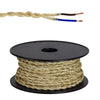Abode Twisted Pale Gold Braided Cable 2 Core 0.75mm