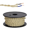 Abode Twisted Beige Braided Cable 2 Core 0.75mm