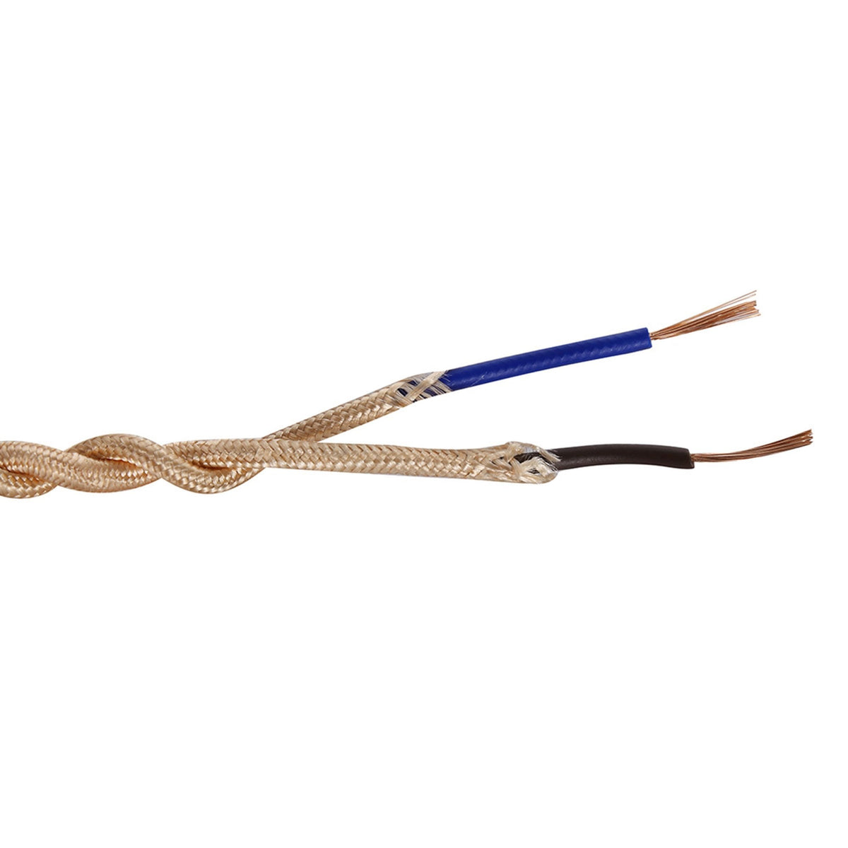 Abode Twisted Rose Gold Braided Cable 2 Core 0.75mm