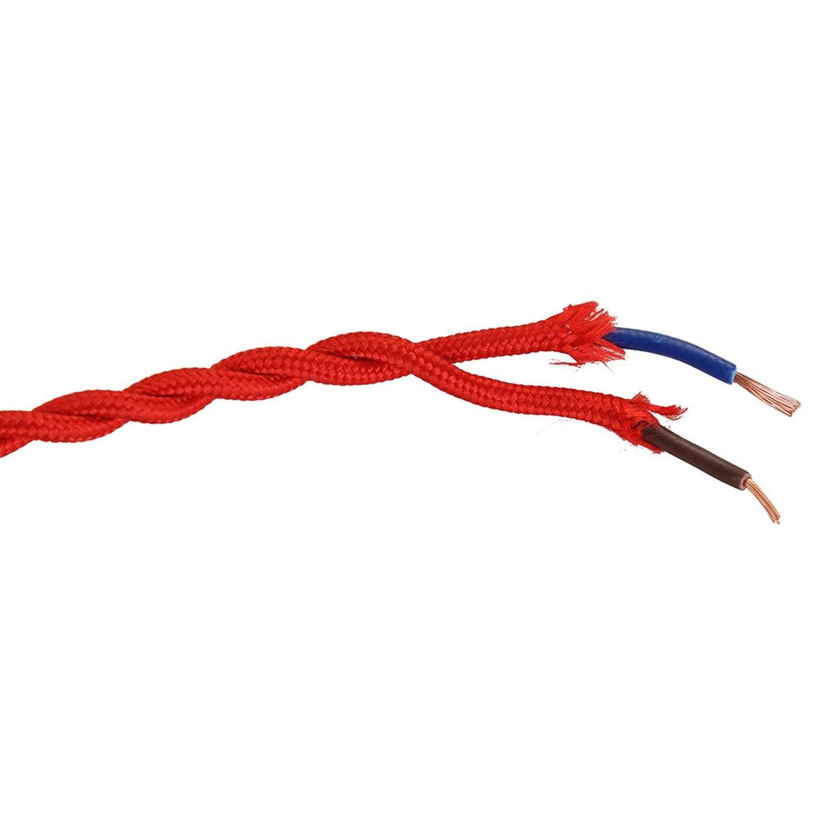 Abode Twisted Red Braided Cable 2 Core 0.75mm