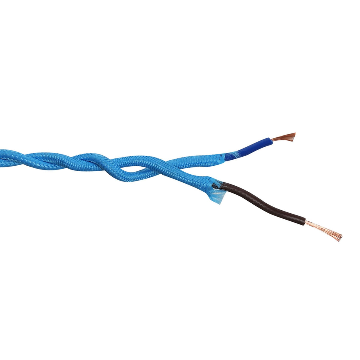 Abode Twisted Blue Braided Cable 2 Core 0.75mm