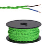 Abode Twisted Light Green Braided Cable 2 Core 0.75mm