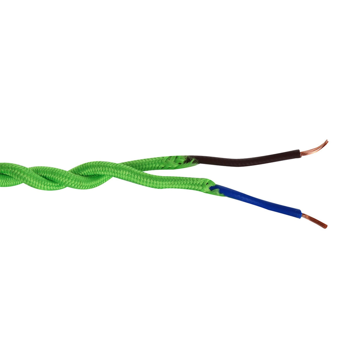 Abode Twisted Light Green Braided Cable 2 Core 0.75mm