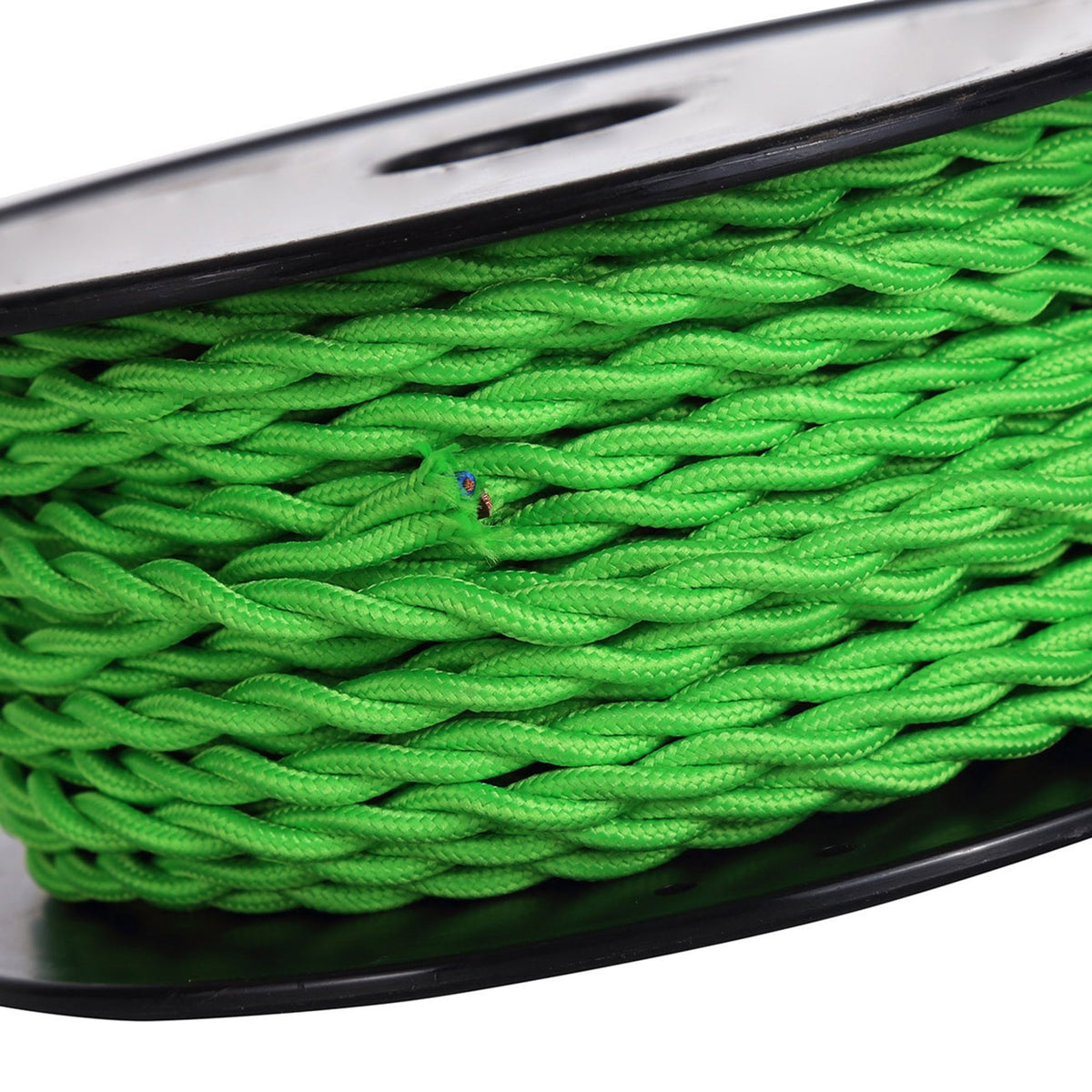 Abode Twisted Light Green Braided Cable 2 Core 0.75mm