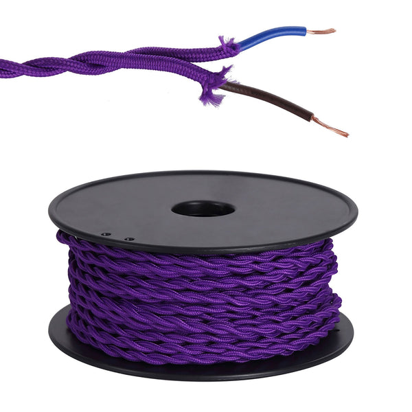 Abode Twisted Purple Braided Cable 2 Core 0.75mm