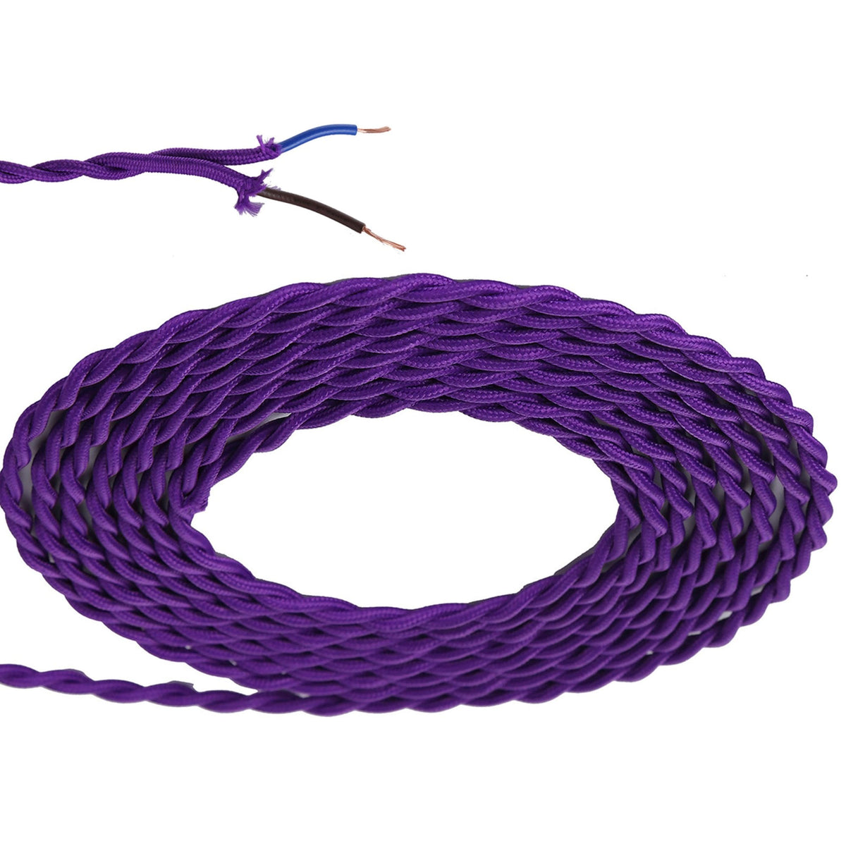 Abode Twisted Purple Braided Cable 2 Core 0.75mm