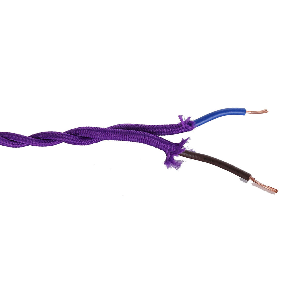 Abode Twisted Purple Braided Cable 2 Core 0.75mm