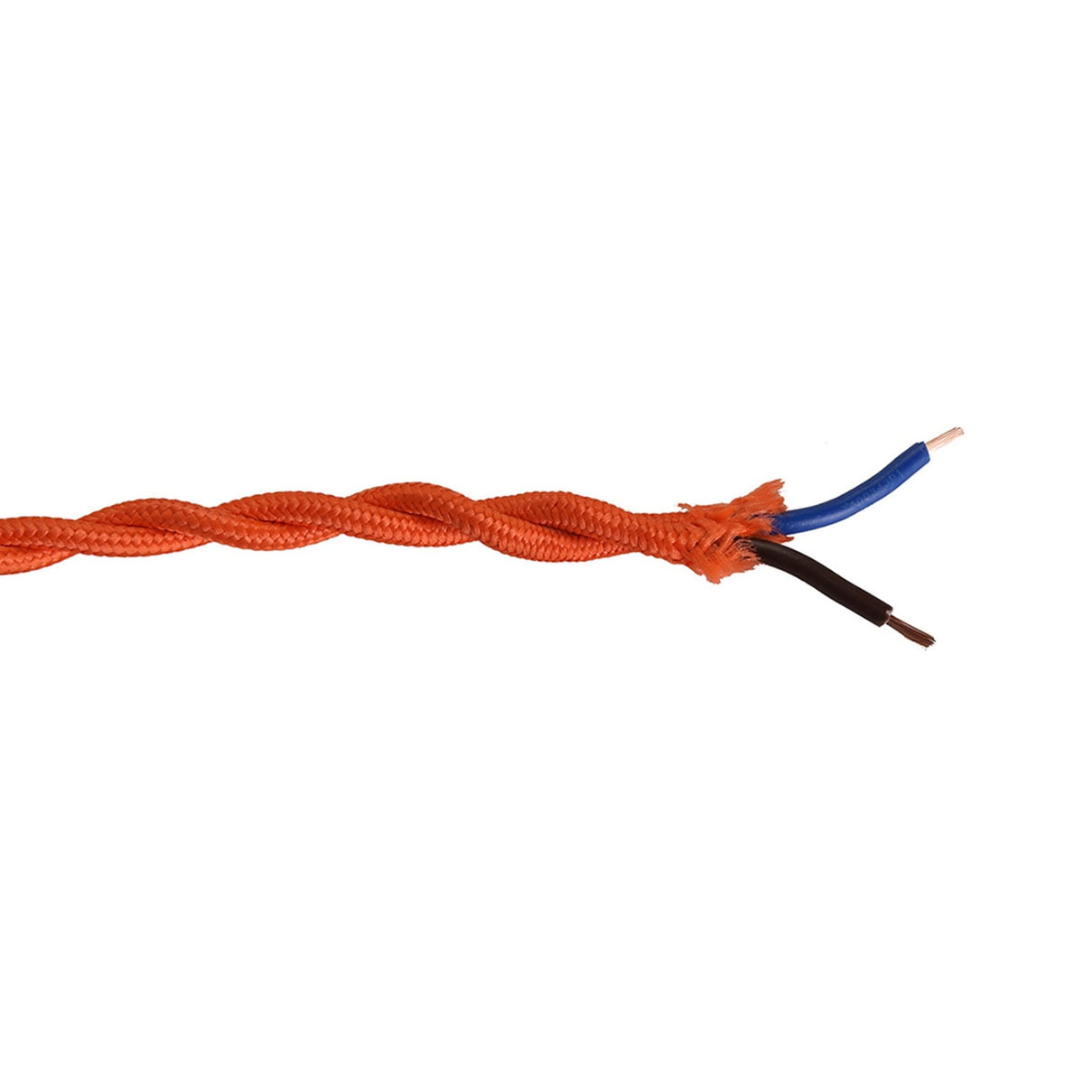 Abode Twisted Orange Braided Cable 2 Core 0.75mm