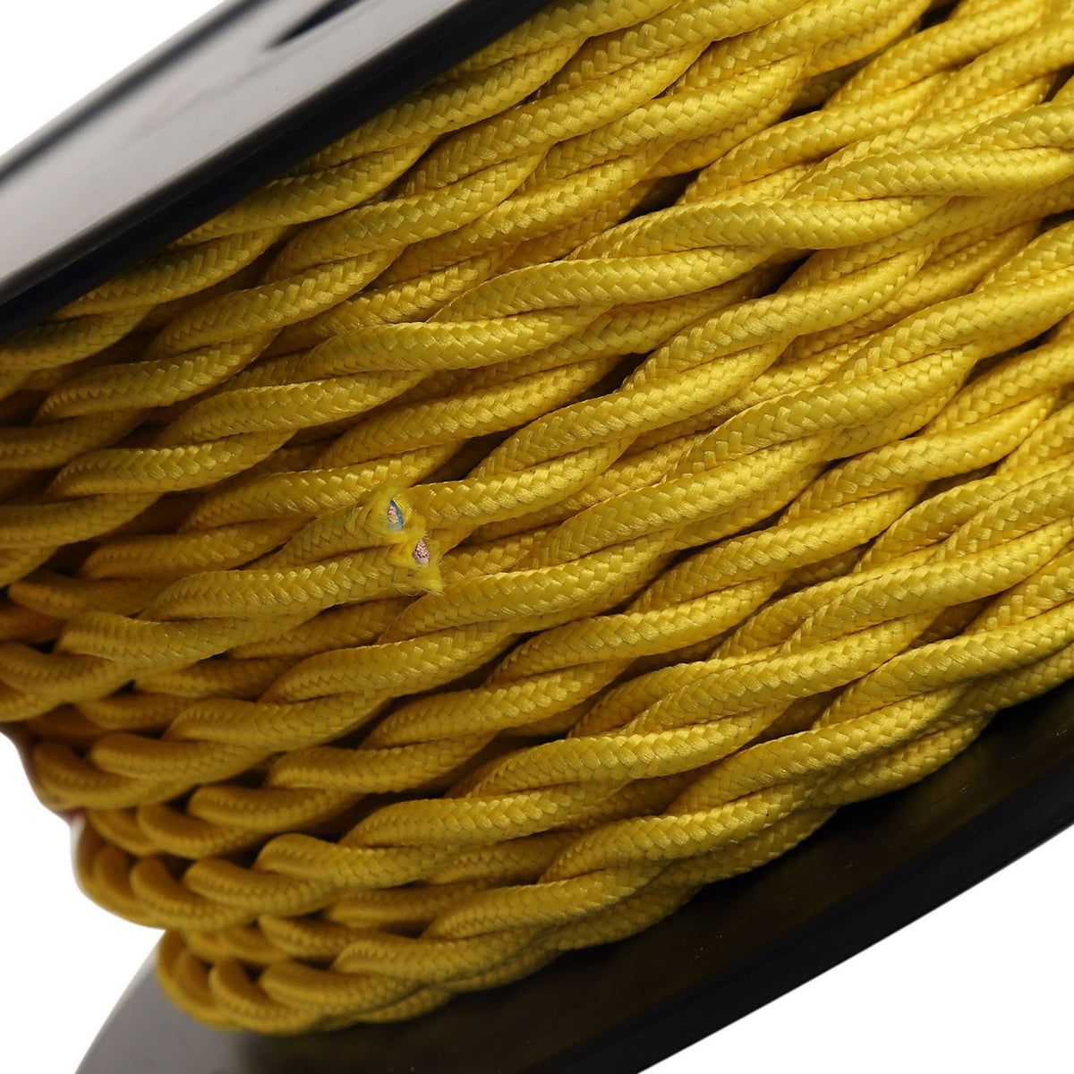 Abode Twisted Yellow Braided Cable 2 Core 0.75mm