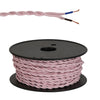 Abode Twisted Pink Braided Cable 2 Core 0.75mm