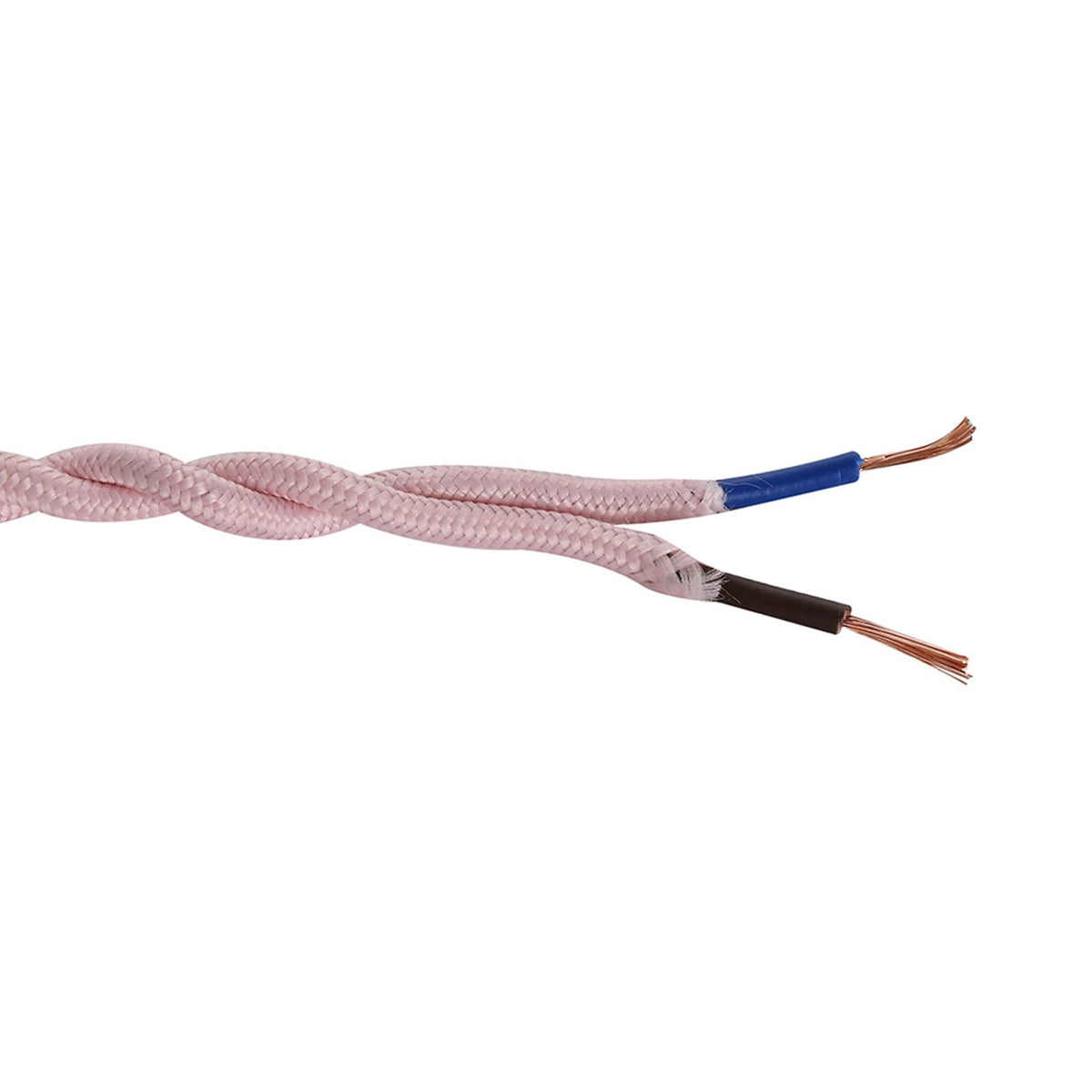 Abode Twisted Pink Braided Cable 2 Core 0.75mm