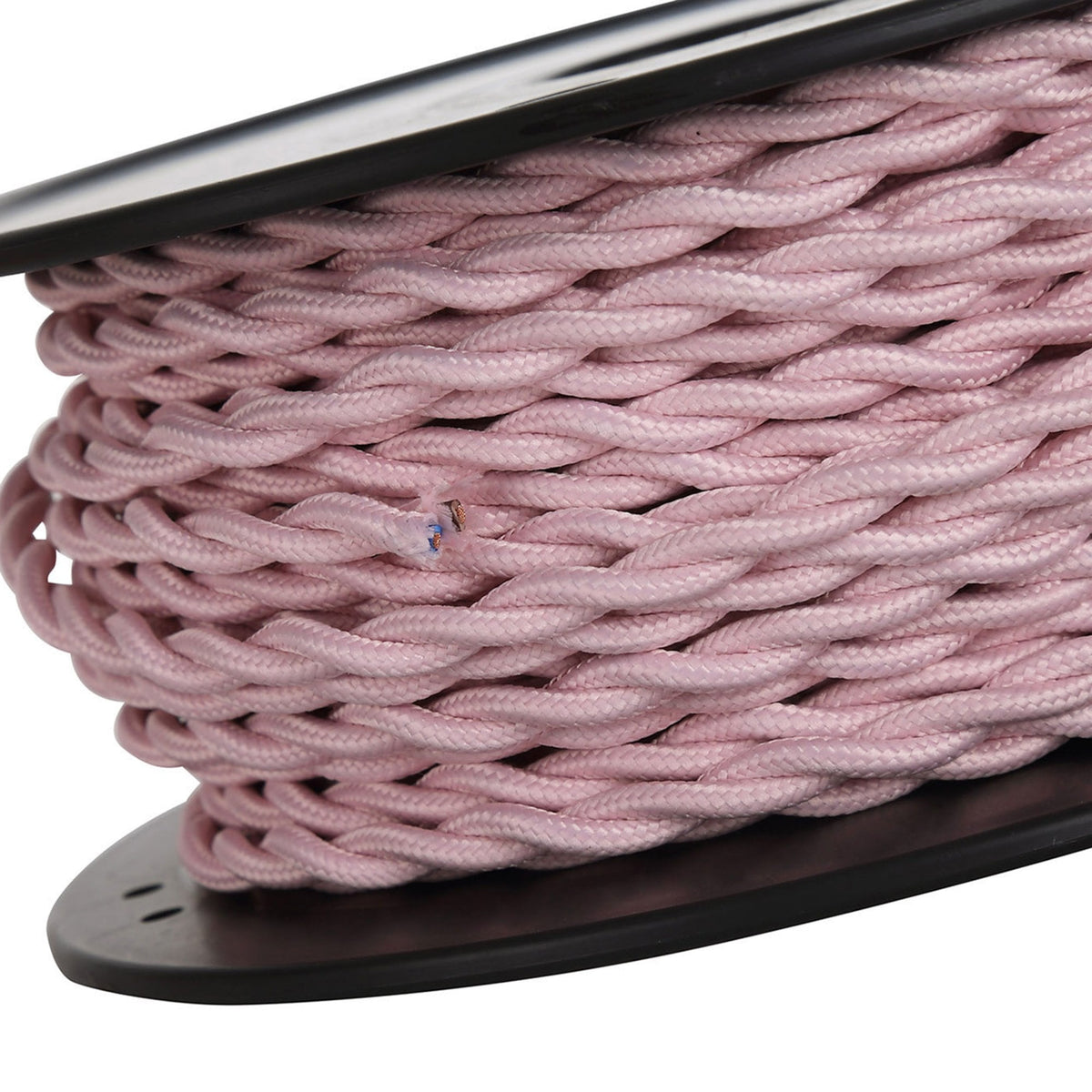 Abode Twisted Pink Braided Cable 2 Core 0.75mm
