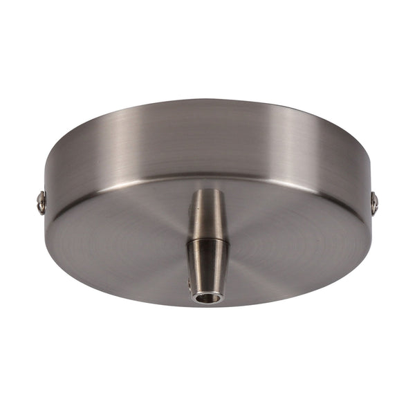 Abode Single Cable Round Ceiling Rose in Brushed Nickel