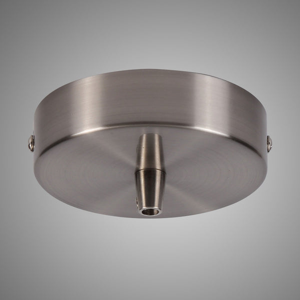 Abode Single Cable Round Ceiling Rose in Brushed Nickel