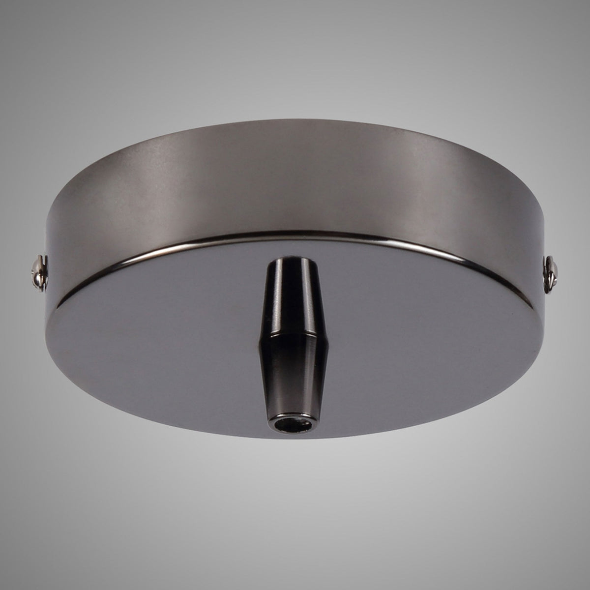 Abode Single Cable Round Ceiling Rose in Black Chrome