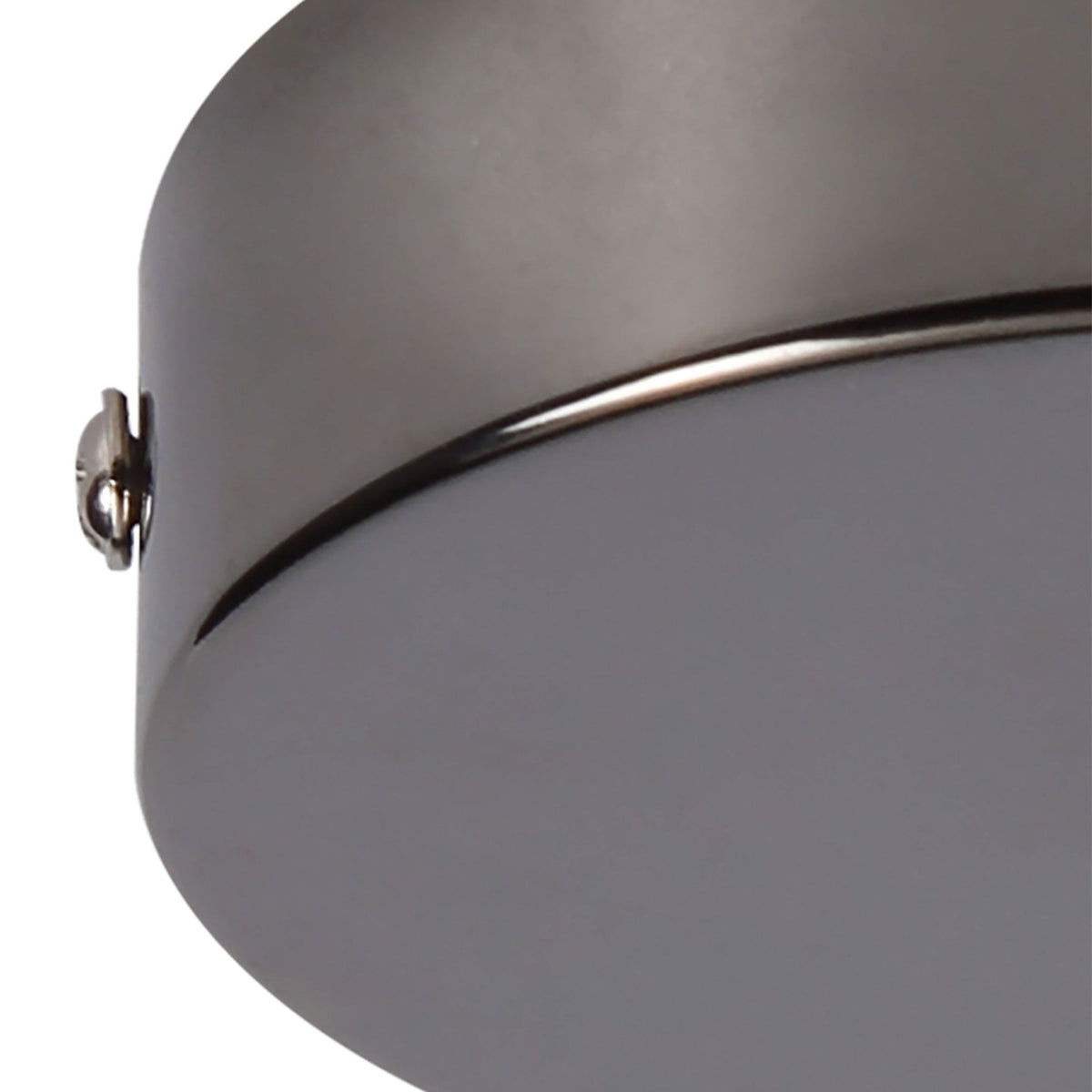 Abode Single Cable Round Ceiling Rose in Black Chrome