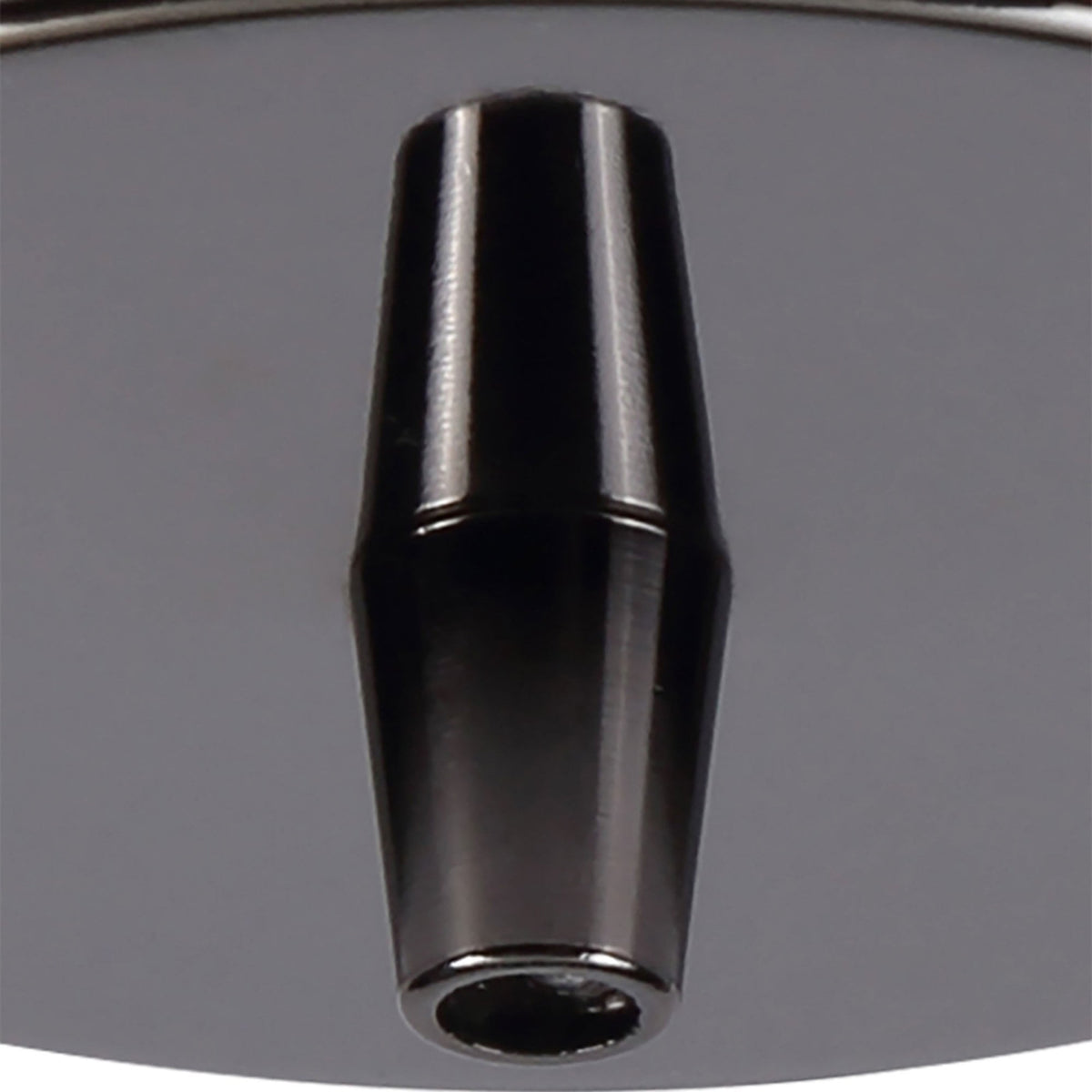 Abode Single Cable Round Ceiling Rose in Black Chrome