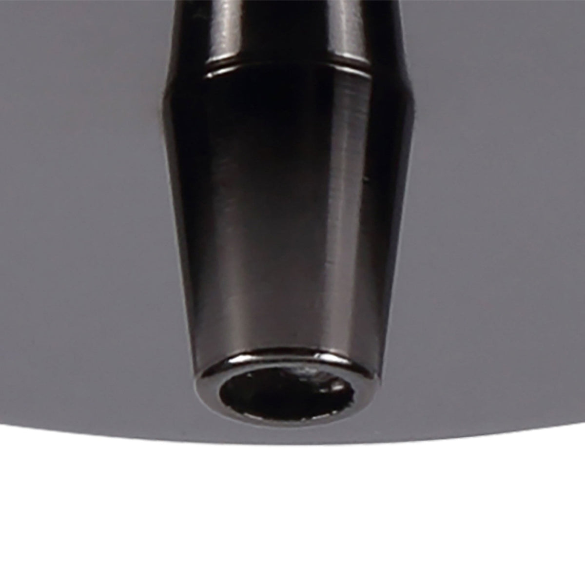 Abode Single Cable Round Ceiling Rose in Black Chrome