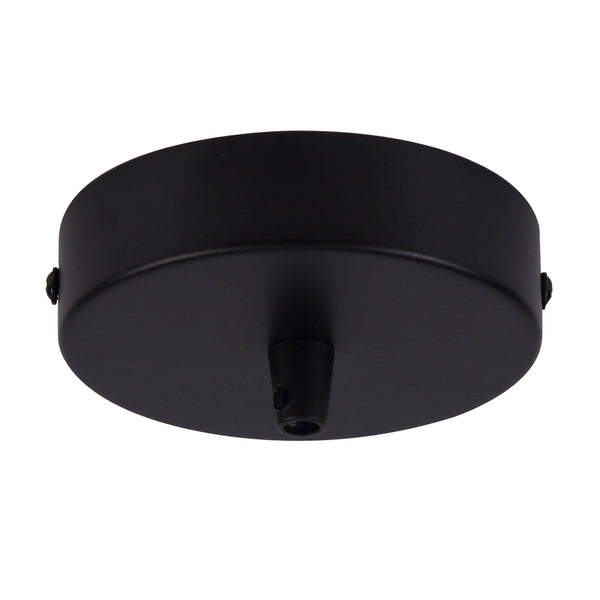 Abode Single Cable Round Ceiling Rose in Black
