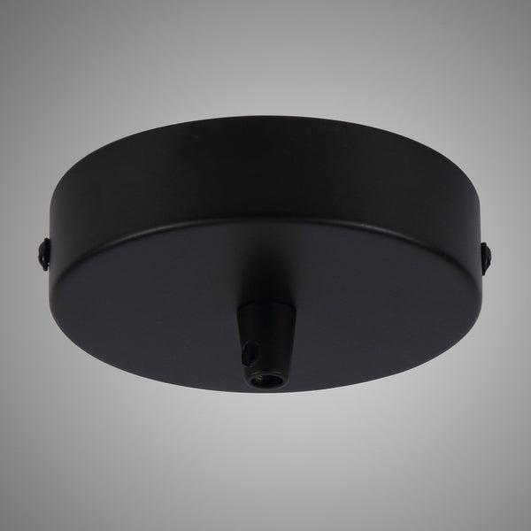 Abode Single Cable Round Ceiling Rose in Black