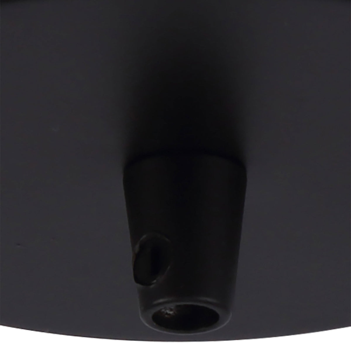 Abode Single Cable Round Ceiling Rose in Black