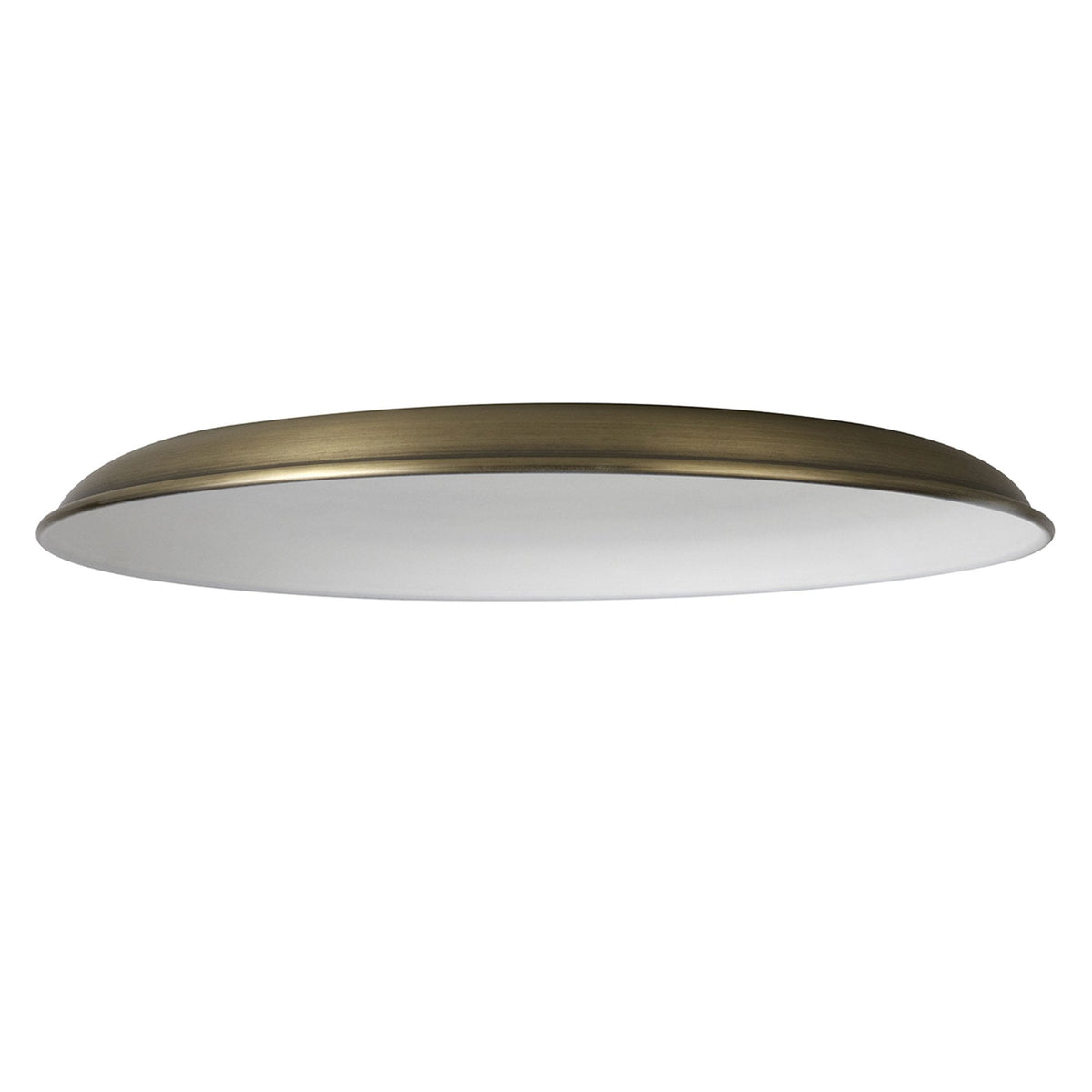 Abode Round Shallow 350mm Metal Lampshade in Brushed Bronze
